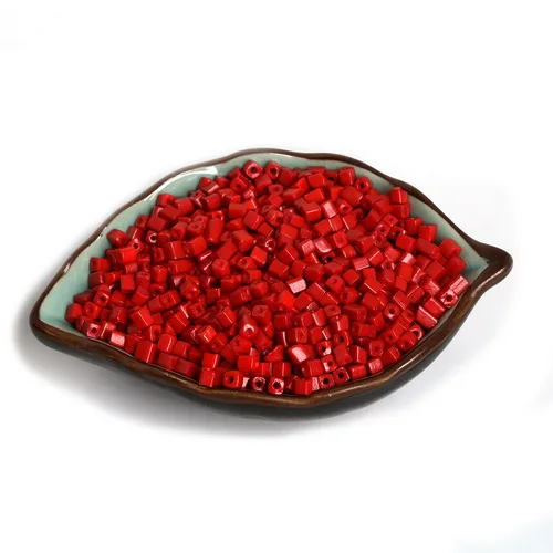 3x3 мм, 25 г(300 шт./лот), несколько цветов, квадратная форма, бисер, стеклянные разделители, бусины для ювелирных изделий и рукоделия - Цвет: Red