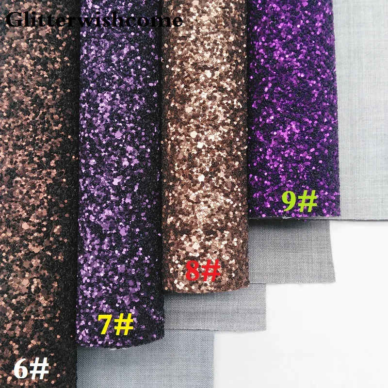 Glitterwishcome 30X134 см мини ролл синтетическая кожа, матовый с эффектом блестящей кожи, искусственная кожа из искусственной кожи Ткань Винил для Луки, GM042