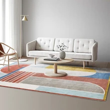 Постсовременный декоративный ковер для офисной комнаты в скандинавском стиле, большой размер, геометрический прикроватный ковер, INS популярный гостиная ковер