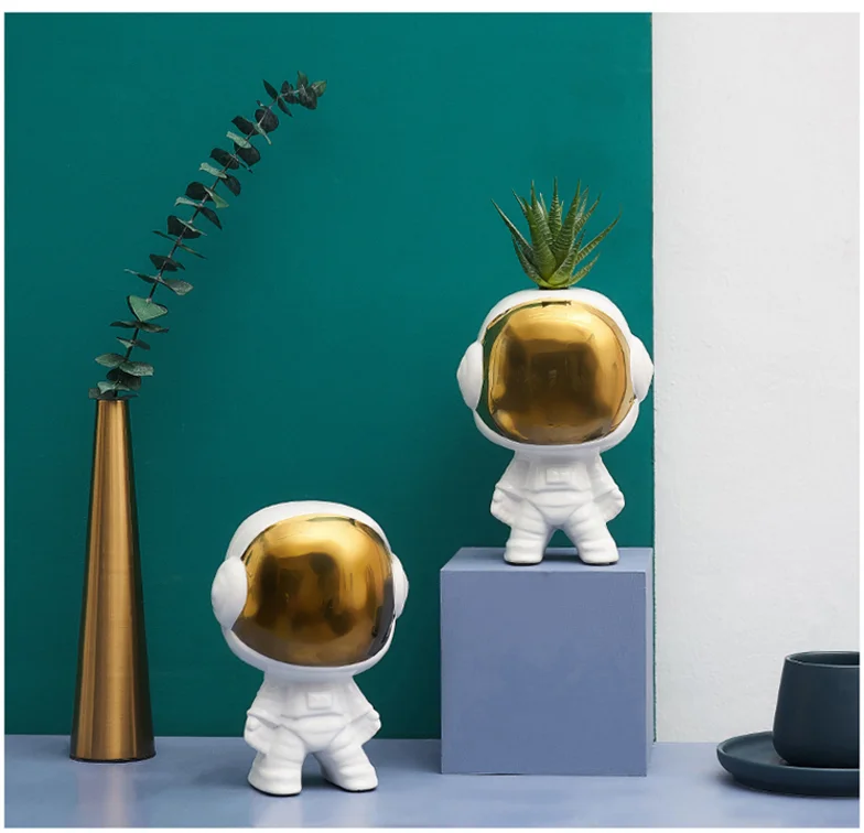 Прямой маркетинг креативный астронавт ваза украшение гостиной Цветочная композиция сушеная Цветочная Керамическая украшение
