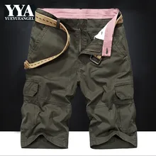 Летние мужские по колено Повседневное шорты со множеством карманов стиль сафари короткая Повседневное уличная одежда большого размера 44 Пляжные шорты