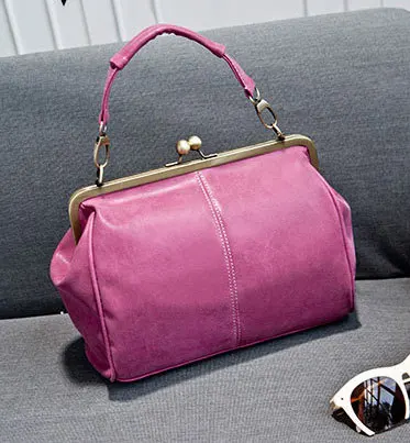 REPRCLA новые женские сумки через плечо винтажные кожаные сумки тоут модные женские сумки-мессенджеры Bolsas N1102 - Цвет: rose red bag