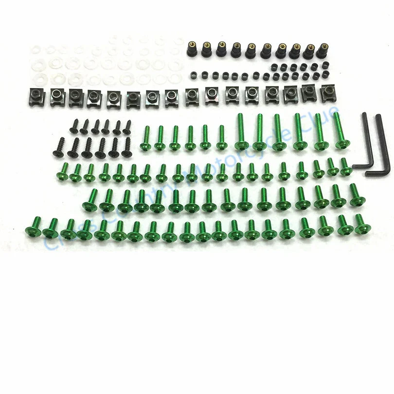 

Universal Motorcycle Aluminium Fairing Bolts Kit Body Fastener Clips Motorcycle Screws Washers Nuts for Kawasaki kTM Yamaha