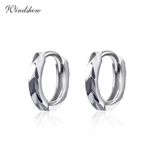 925 Sterling Silver Cut Arrow Mini Loop Huggies Circle Small Hoop Earrings For Women Mens Children Girls Kids Jewelry Aros Artes