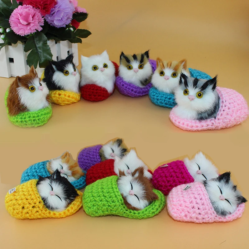 Распродажа! Kawaii мягкие животные и плюшевый Кот Щенок настоящая жизнь плюшевые