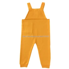 QUIKGROW Adorable Unisex Baby Boy Girl Overalls Pretty Knitted Infant Dungarees Candy Color Long Trousers Jumpsuit YM20KZ