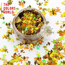 TCA200 лазерный Зонт золотого цвета 5 мм Размер Блестящая пыль, зеркальный блеск для ногтей, Татто, художественное украшение и другие