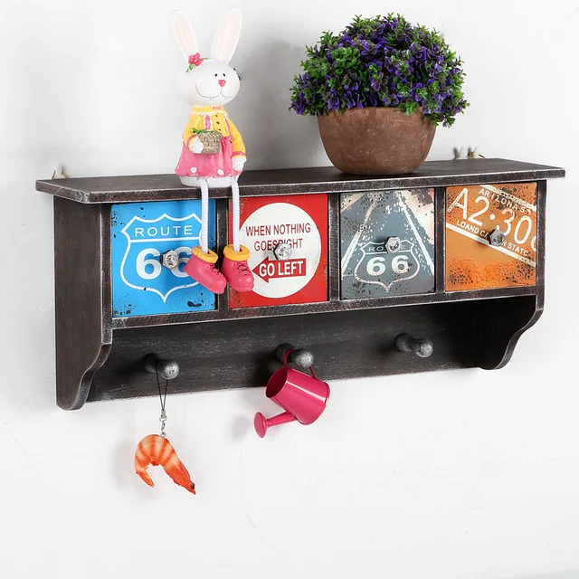 Best Offers Vintage Decorative hanging wall holder Wall Decoration 4 Wooden Boxes Key Sundries Hanger hooks Cabinet Home kitchen Box Craft Best Offers Vintage Decorative hanging wall holder Wall Decoration 4 Wooden Boxes Key Sundries Hanger hooks Cabinet Home kitchen Box Craft
