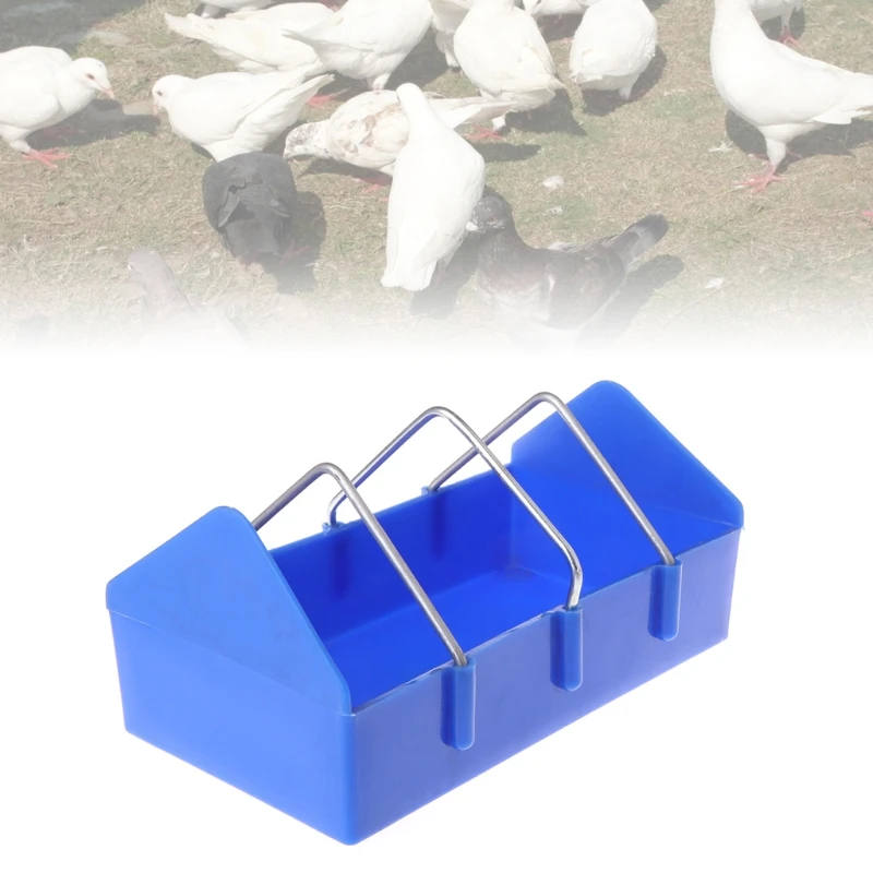 Pet Bird Pigeon Feeder Water Food Feeding Birds Parrots Hanging Cage