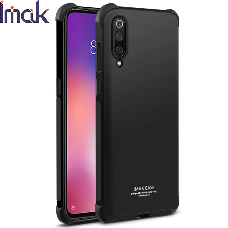 Imak Soft Silicone Case for Xiaomi mi 9 9t Shockproof Black Phone Cover A3 CC9e CC9 Pro Se xiomi mia3 + film |