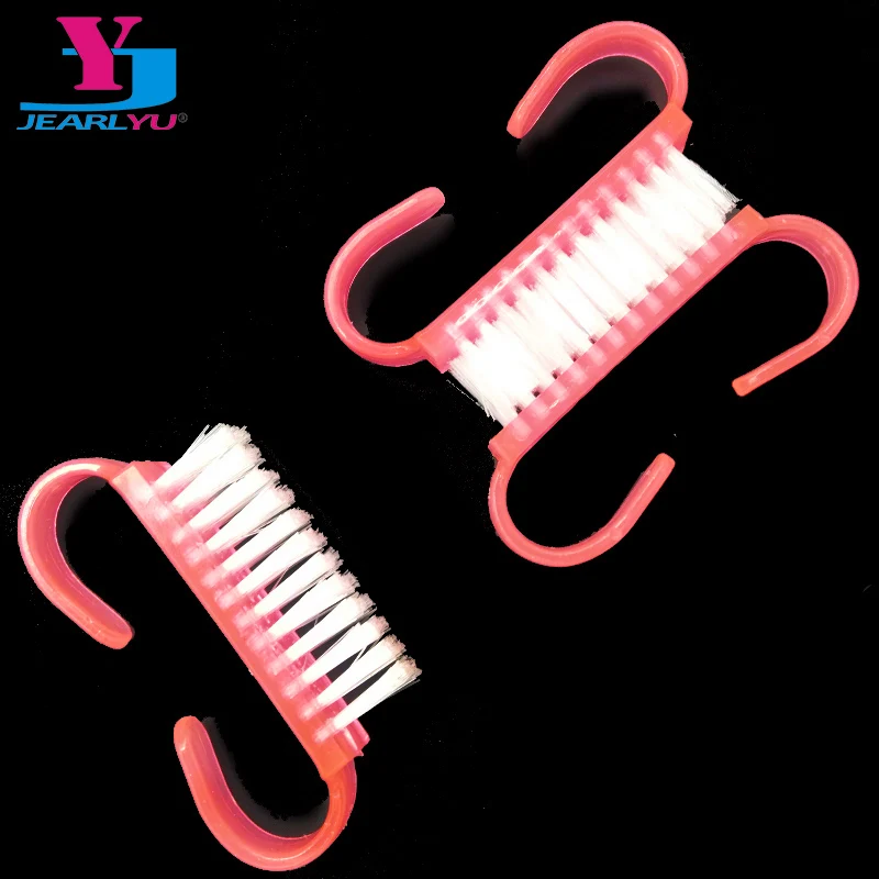 

50Pcs/Lot Nail Art Dust Cleaning Brush Plastic Shofar Handle DIY Pedicure Manicure Tools Dust Cleaner For Acrylic UV Gel