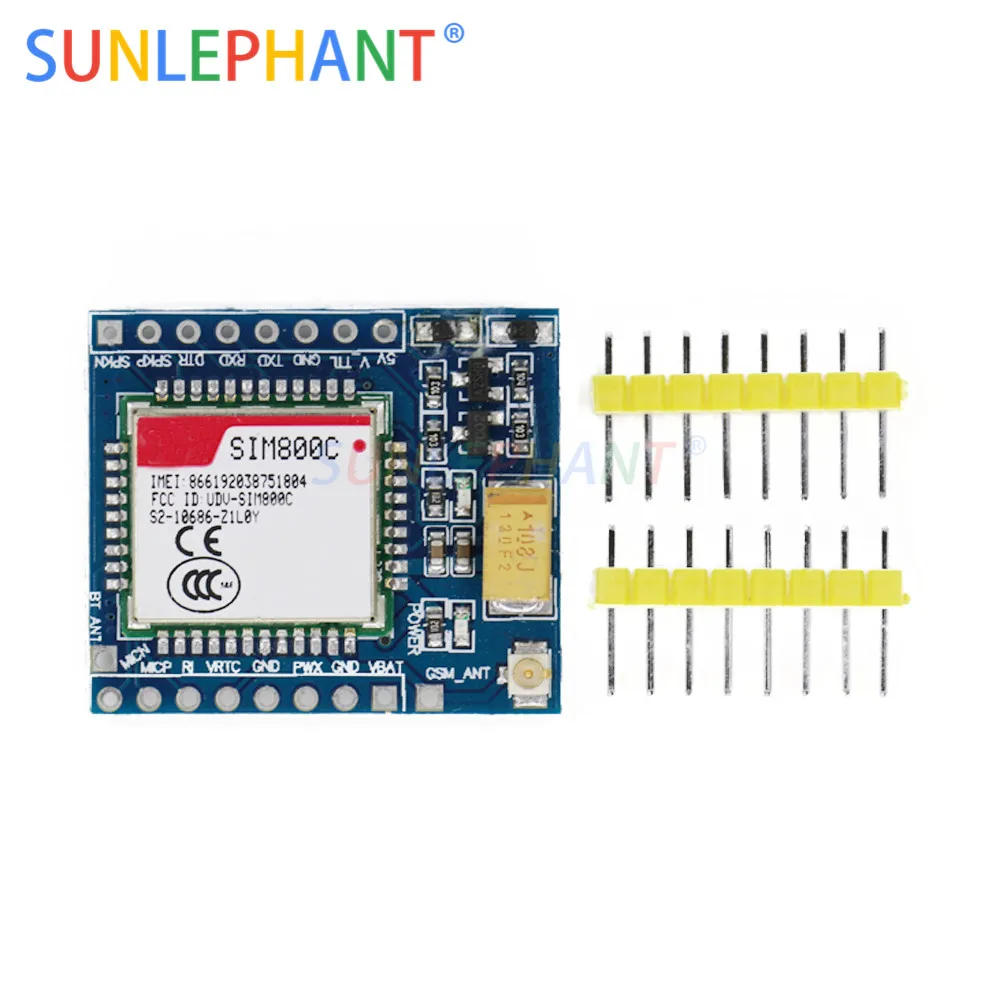 SIM800C GSM GPRS модуль 5 В/3 3 в TTL макетная плата IPEX с Bluetooth и TTS для Arduno STM32 C51|Интегральные