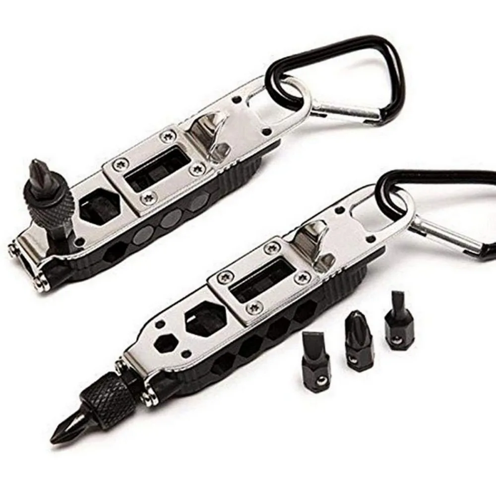 

Small Screwdriver Sets Mini EDC Tools Pocket Keychain Screwdriver With Phillips Slot Hex Screwdriver LED Light Multifunction