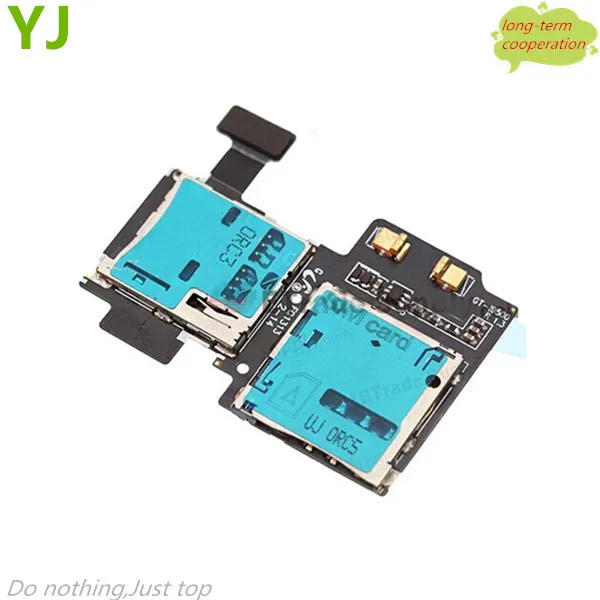 Free shipping SIM Card and Memory Card Connector Flex Cable for Samsung