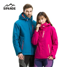 Популярные Для мужчин и Для женщин Зима ветрозащитный Толстая внутренняя флисовая куртка Лыжная сноуборд спортивное пальто Пеший туризм походы мужской одежды