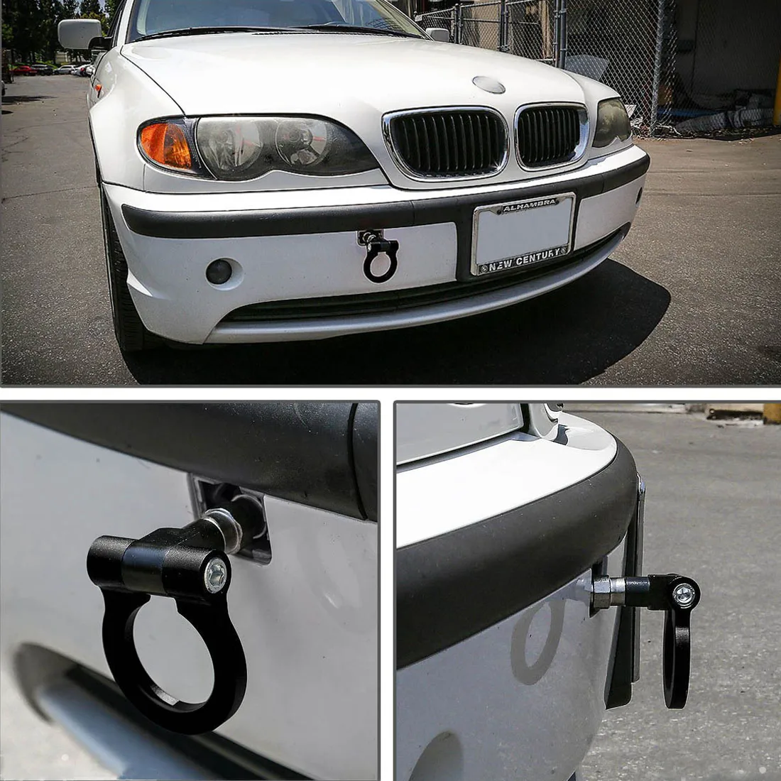 Universal Racing Towing Car Tow Hook Fit For BMW E46 E81 E30 E36 E90 E91 European Car Auto Trailer Ring Car Accessories