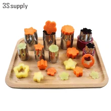 Multifunktions 8 Stücke Edelstahl Metallherzkreisblumensternform Gemüse Obst Cutter Form Als Im Fernsehen küchenaccessoires Gadgets