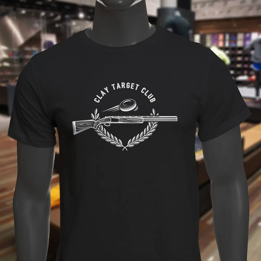 

Clay Target Club Guns Shooting Hunter Hunting 100% Cotton Men 2018 Summer Cheap Sale Pre-Cotton For T Shirt Ideas