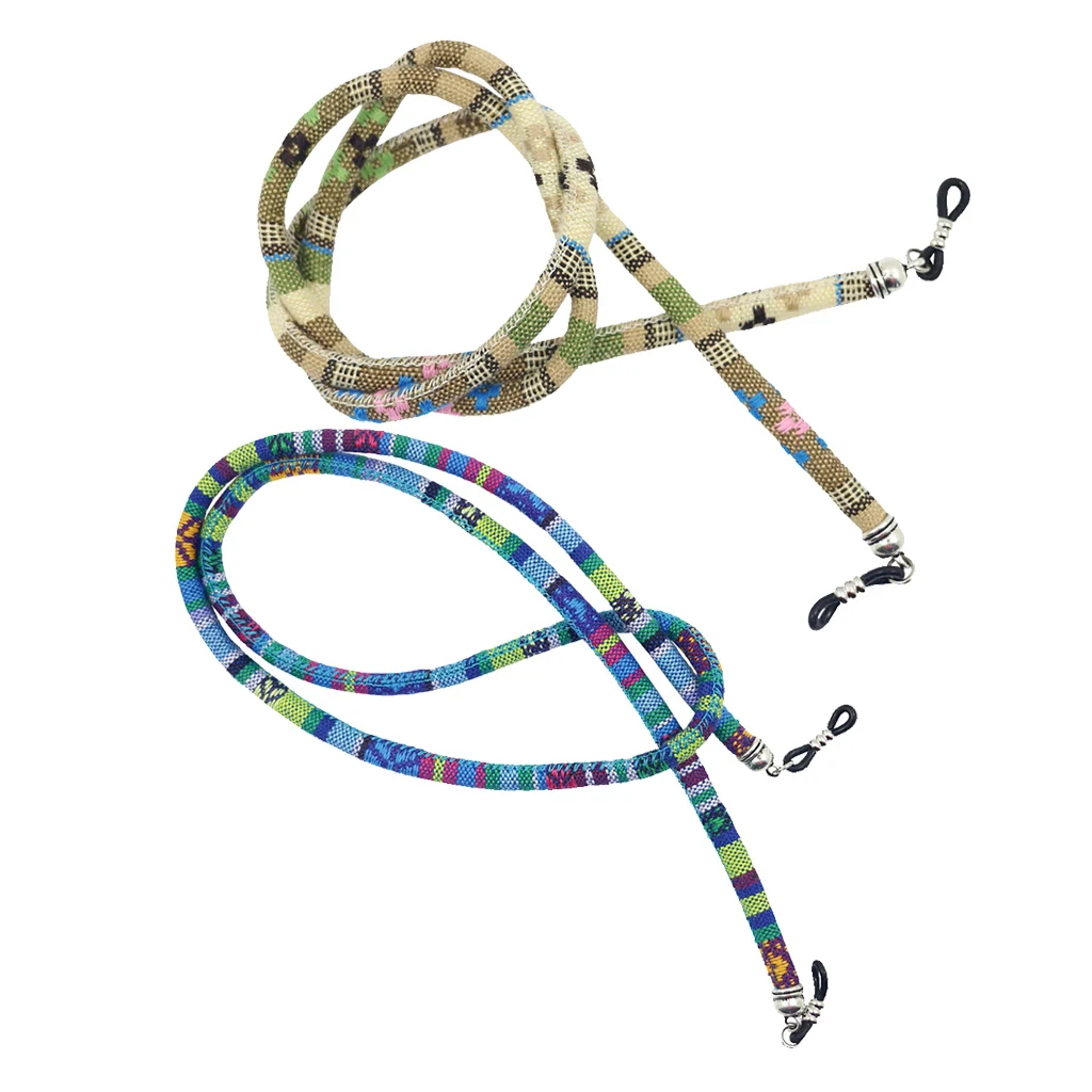 2 Pieces Bohemian Style Cotton Eyeglasses Cord Chain Rope Sunglasses Holder Strap 28''
