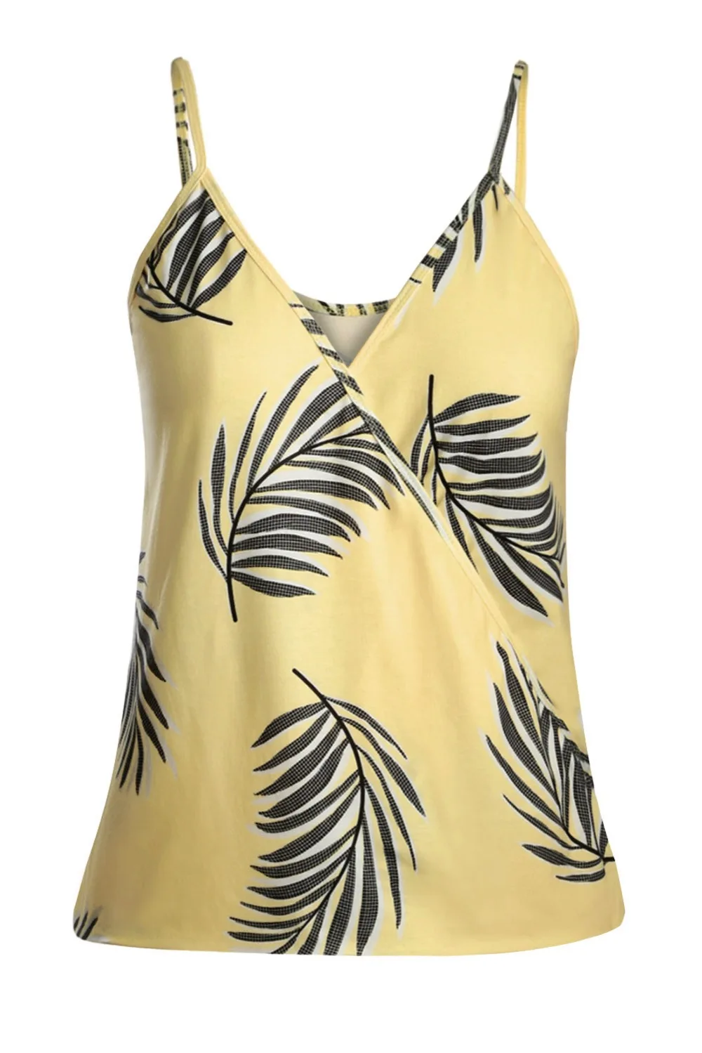 Yellow-Tropical-Plant-Print-Tank-Top-LC251916-7-4