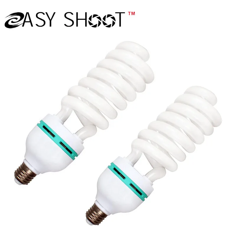2PCS 150W 5500K Tricolor Photography Fluorescent Bulb Studio Video