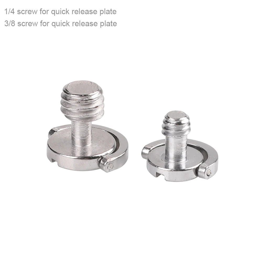 

1/4 inch 3/8" in D-Ring C-Ring Quick Release Plate Camera Screw for Canon/Nikon/Sony/Pentax Tripod Monopod L Plate Photo Studio