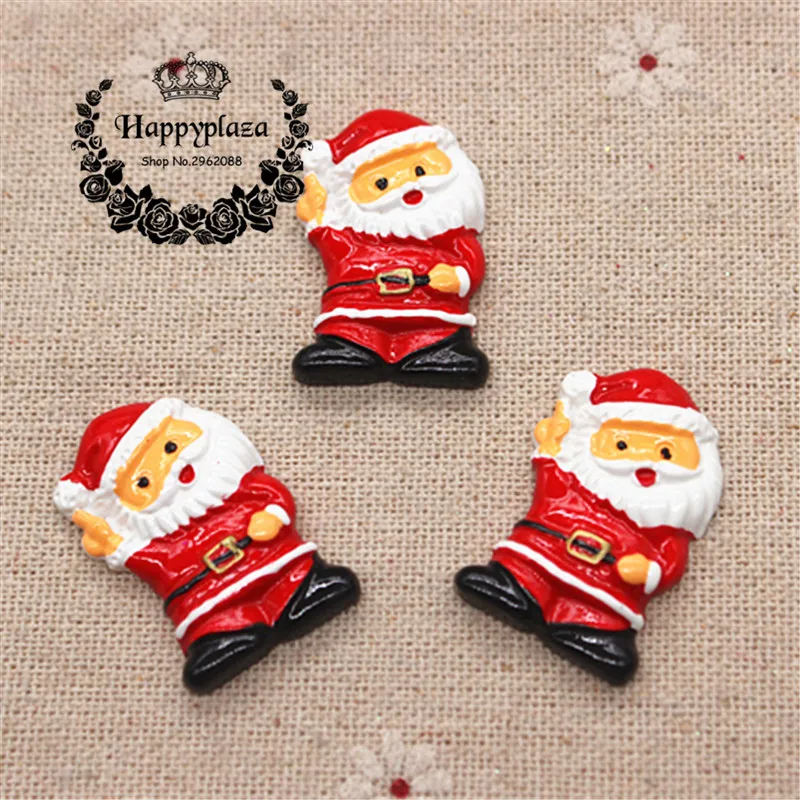 

10pcs Resin Flatback Cabochon Santa Claus Christmas Miniature Art Supply Decoration Charm Craft, 20*30mm