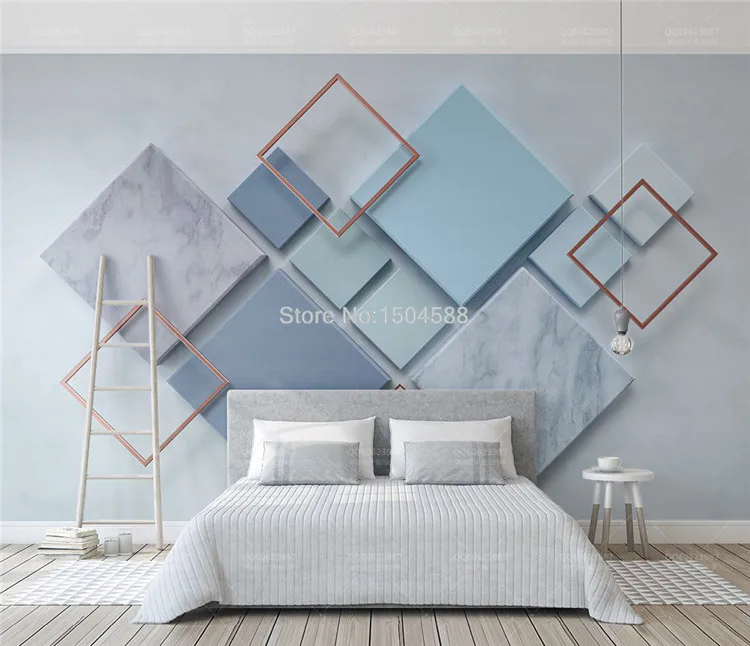 Пользовательские фото обои Современные Геометрические мраморные 3D настенные фрески гостиная спальня фон обои для стен 3 D домашний декор