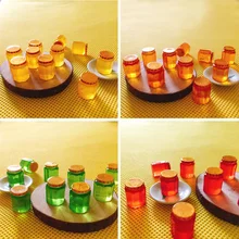 10 pcs jam bottle honey pot doll house miniatures lovely cute fairy garden gnome moss terrarium