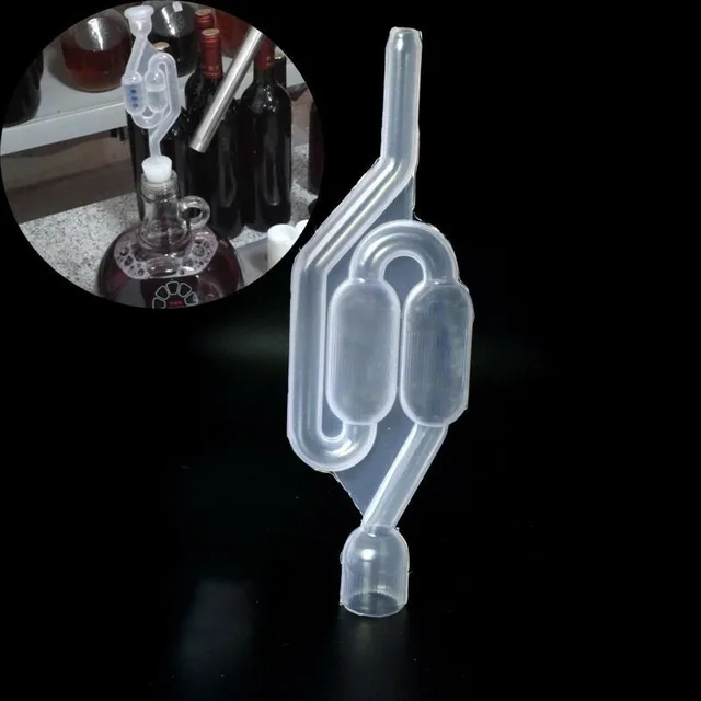 Plastic Airlock Homebrew Air Lock Bubble Grommet One way Exhaust Water