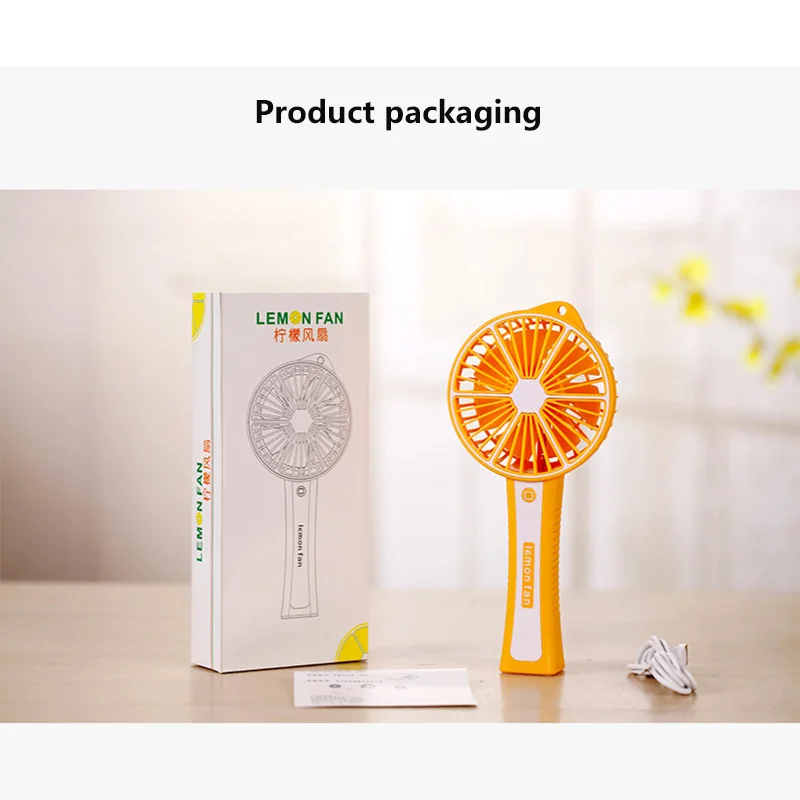 Creative USB Rechargeable Lemon Hand-held Fan&ampMobile power Portable Mini Student Fan 5V 5W Use For Home Office Travel | Бытовая