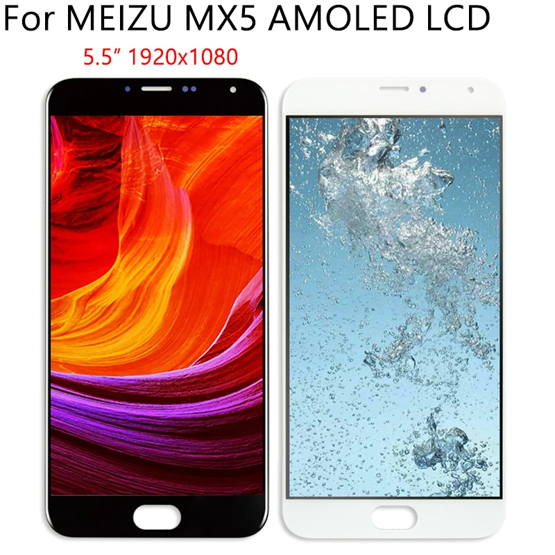 5 "AMOLED для MEIZU MX5 M575M M575H ЖК дисплей кодирующий преобразователь сенсорного экрана