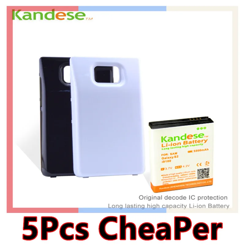 1 pcs lot Brand KANDESE 5500mAh High Capacity Extended Battery with Back Cover Case For Samsung