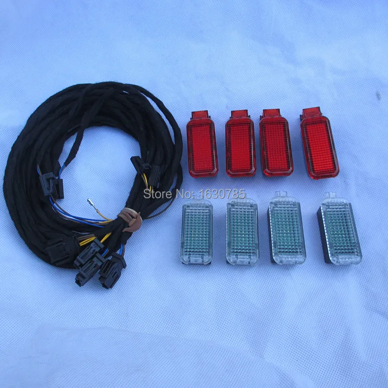 8Pieces car interior LED LAMP LIGHT Door Warning Lights For AUDI A3 A4 A5 A6 A7 Q3 Q5 8KD 947