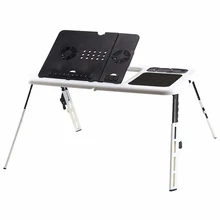 Computer desk bed folding table portable folding stand that comes with cooling function computer desk+USB Cool Fans