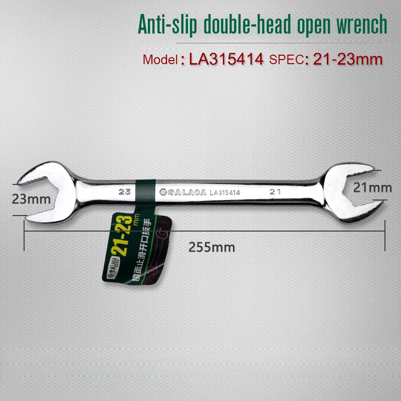 LAOA CR-V гаечный ключ с открытым зевом двойной головкой открытый торцевой ключ Противоскользящий двойной ключ для ремонта электроприборов - Цвет: LA315414(21-23mm)