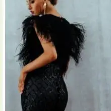 Новое поступление летнее женское платье оптом черные перья Бандажное платье для вечеринок платье Прямая поставка платье+ костюм