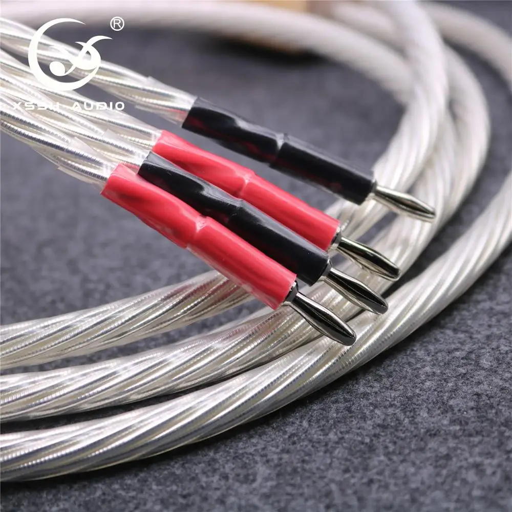 1 пара 2 5 м б/у XSSH аудио Hi end белый серебристый 16AWG x 8 жильный кабель для динамика