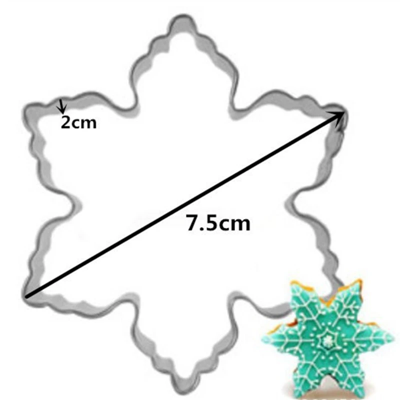 1 шт. Снежинка резак для печенья, мастики, формы для печенья, металлические кухонные инструменты для выпечки, форма для хлеба, сделай сам, овощи; рис, форма для выпечки