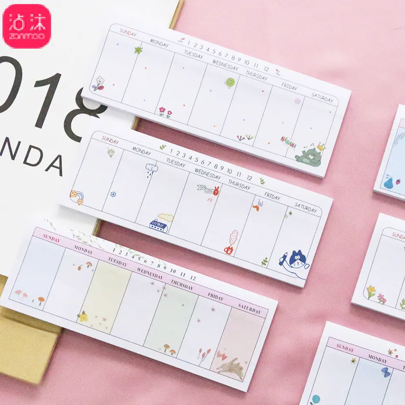 

Creative Note Note Paper Can Tear Convenience Sticker Memo Week Plan Sticky Note Paper Small Book N Times Post