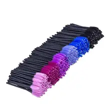 1 упаковка многоцветные Одноразовые Макияж щеточки с тушью для ресниц палочки ресницы кисти инструмент Аппликаторы комплект