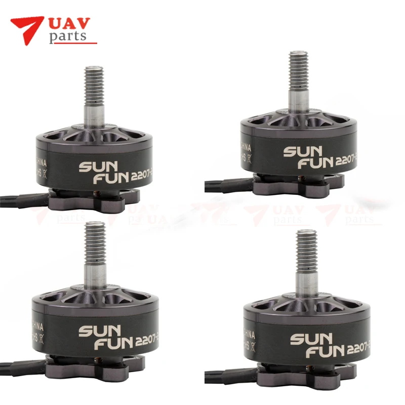 4 шт./лот/DYS SUN FUN 2207 1750KV 2400KV 2750KV CW резьба FPV гоночный бесщеточный двигатель для радиоуправляемого дрона квадрокоптера запасные части