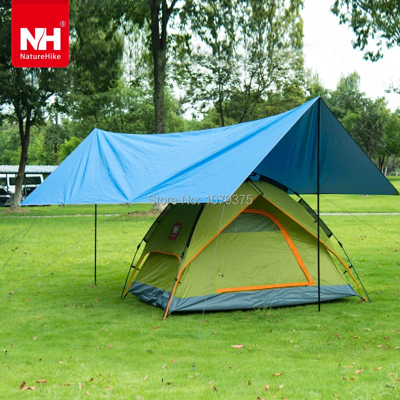 

Free shipping outdoor tent camping tent beach tent sun shade waterproof camping awning cushion survival shelter NatureHike