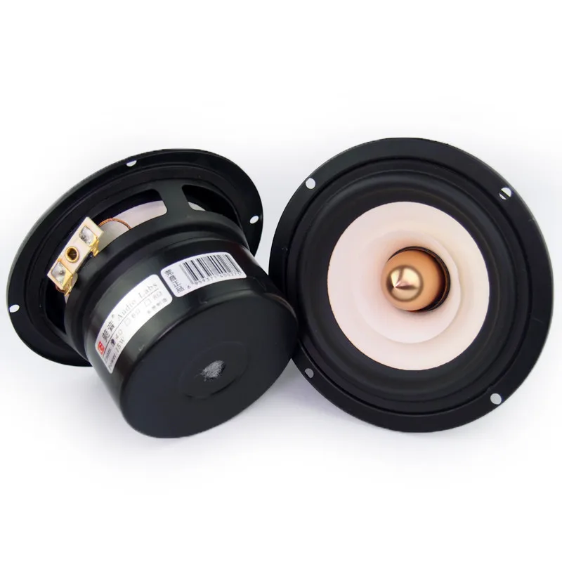 2 Piece Audio Labs Top end 4'' Full Range Speaker unit sets bass treble Aluminum Bullet 2 Layer Paper Cone for DIY home theater 5