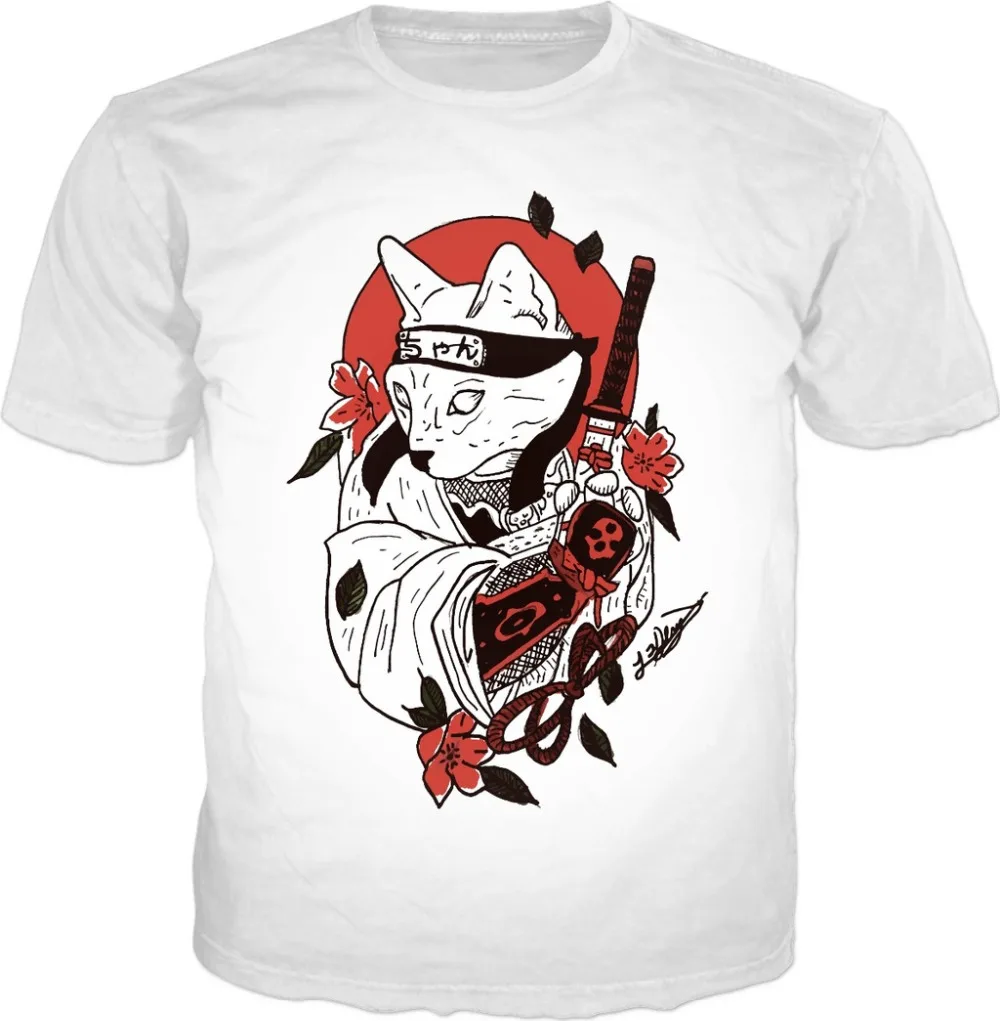 Cat Samurai Katana T-shirt