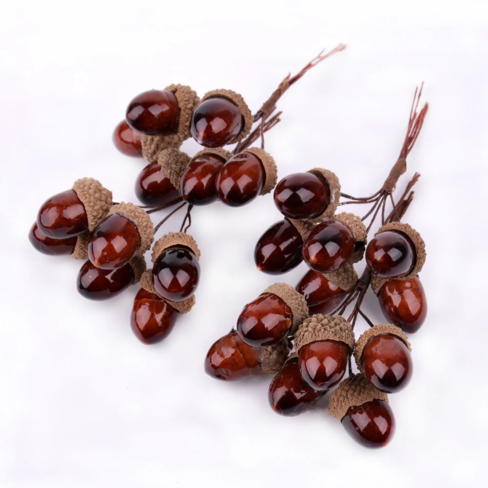 

Flores Artificiales Para Decoracion Hogar 6pcs Artificial Flower Pine Nut Cone Bouquet For Wedding Christmas Decoration