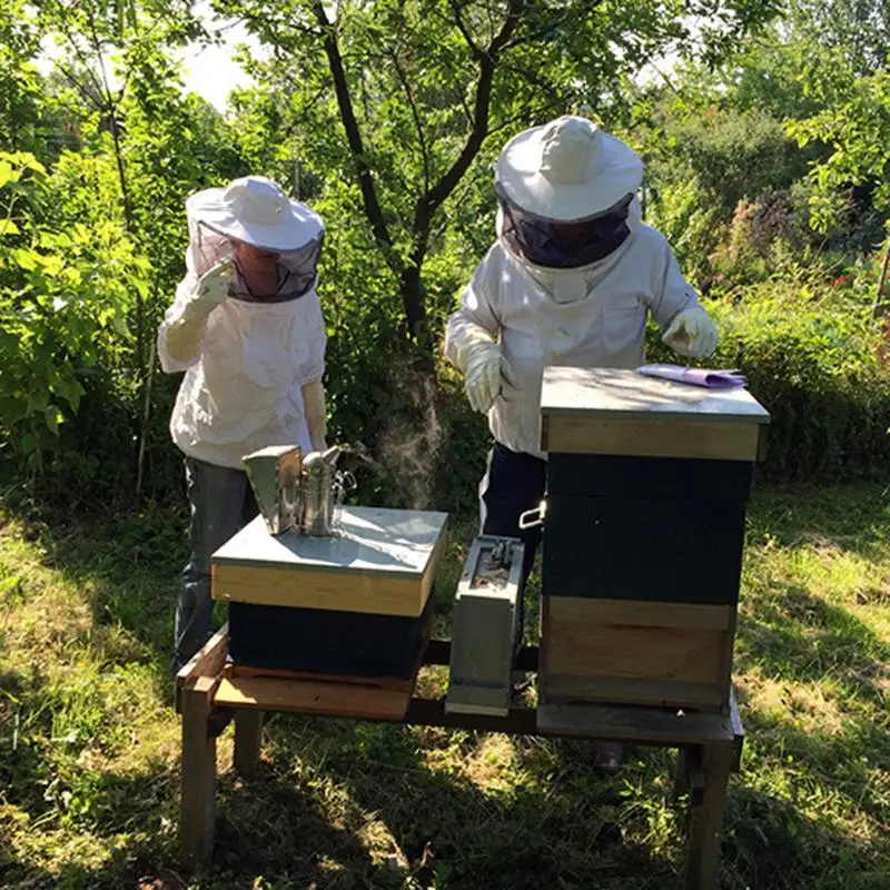 Полный корпус Пчеловодство хлопок одежда вуаль капюшон перчатки шляпа куртка защитный костюм для кормления насекомых пчеловоды пчелы оборудование перчатки