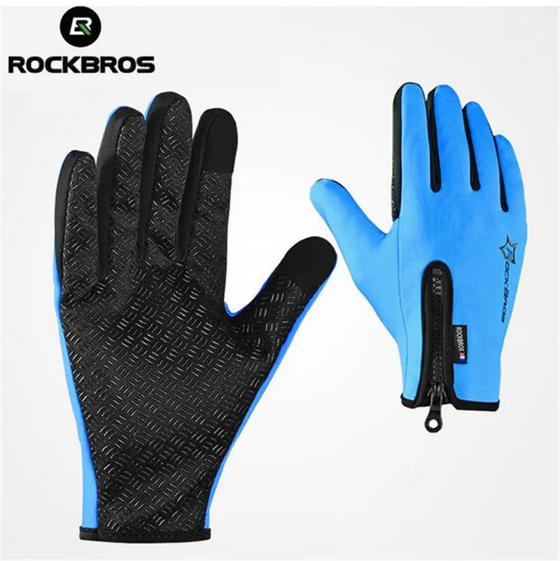 ROCKBROS Winter Thermal Warm font b Gloves b font Bike Sport Fleece font b Gloves b