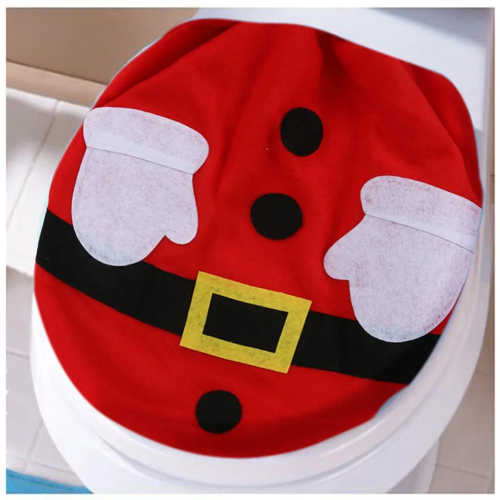 Новогодние рождественские украшения, крышка для унитаза, Рождественская крышка снеговика, одна крышка для унитаза, Рождественское украшение для ванной комнаты
