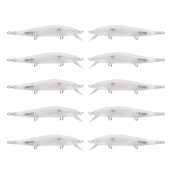 

20pcs/set Unpainted Blank Lures Slow Sinking Jerkbaits With Weight Transfer Minnow Hard Baits Trout 10.5g 12cm